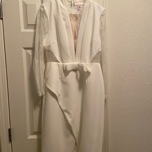 Stunning White Engagement Dress, Large